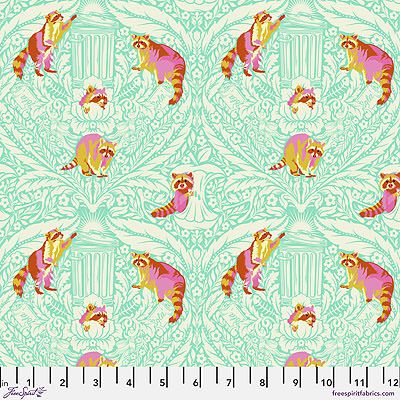 Tula Pink Tiny Beasts fabric: One Man's Trash Glow (per 1/4 metre)