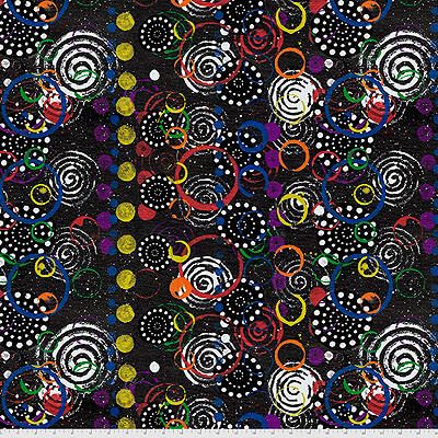 Free Spirit Game Day fabric: Life Multi (per 1/4 metre)