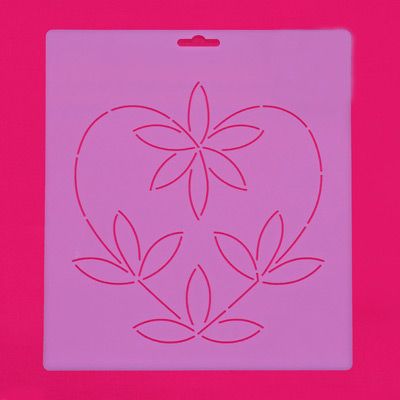 Quilt Stencil  7 1/2' Heart Petals