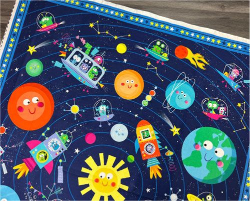 Lost In Space fabric: Space Tour 36" Panel