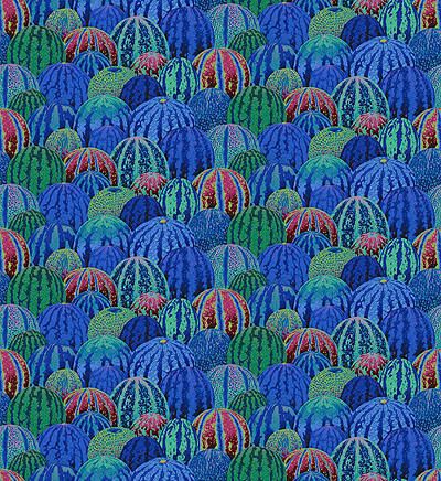 Philip Jacobs Fabric: Watermelons Blue (per 1/4 metre)