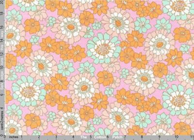 Free Spirit Designer Florals: April in Paris Rosewood (per 1/4 metre)