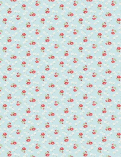 Sentiments fabric: Flowers Light Blue