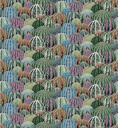 Philip Jacobs Fabric: Watermelons Grey (per 1/4 metre)