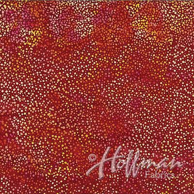 Hoffman Batik fabric: Bali Dots Garnet (per 1/4 metre)