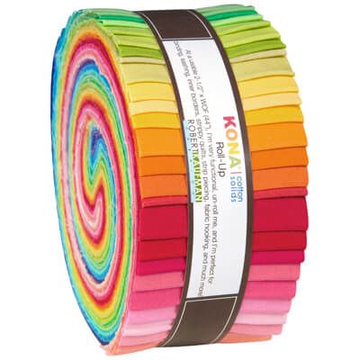 Robert Kaufman Kona New Bright Palette 21/2' RollUp