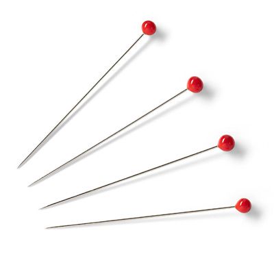 Prym Glassheaded Pins red