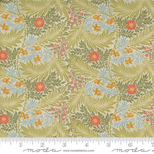 Morris Manor fabric: Larkspur, Porcelain