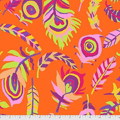 Kaffe Fassett Collective: Tickle My Fancy Orange (per 1/4 metre)