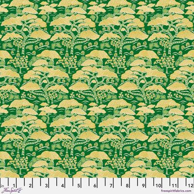 Sanderson Water Garden Fabric: Bonsai & Ginko