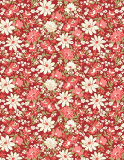 Sentiments fabric: Packed Floral Red