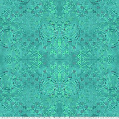 Pizzazz Fabric: Medallions Aquamarine (per 1/4 metre)