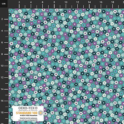 Quilters Coordinates fabric: Mini Flowers Sage (per 1/4 metre)