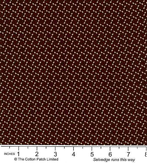 Nellie's Shirtings Fabric: Bows Brown (per 1/4 metre)