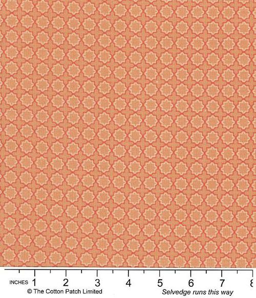 Juliette fabric, Decorative Geo, Coral