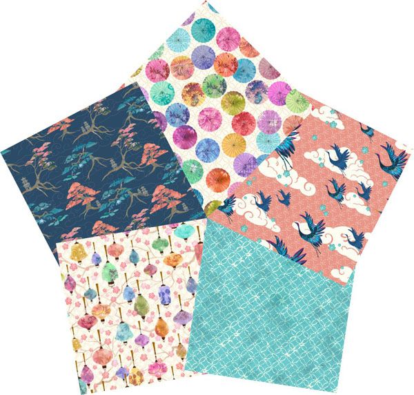 Meditations on Japan fabric: Fat Quarter Bundle