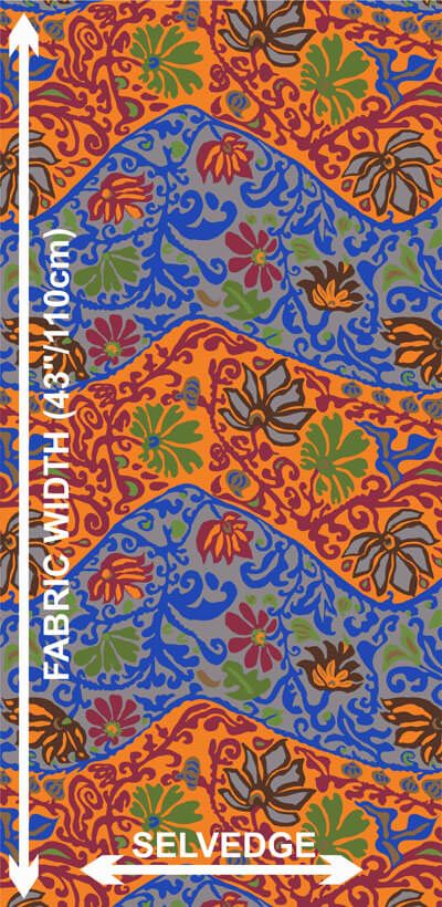 Brandon Mably Fabric Bali Brocade Ochre (per 1/4 metre)