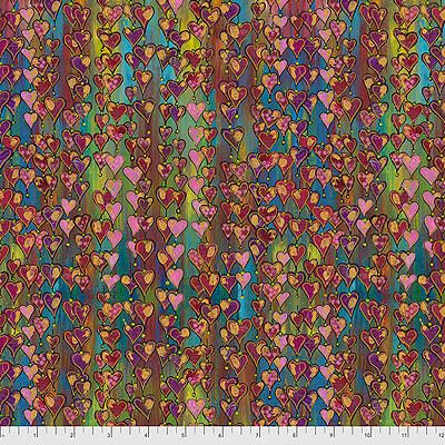 Sue Penn Flourish fabric: Heartfelt Multi (per 1/4 metre)