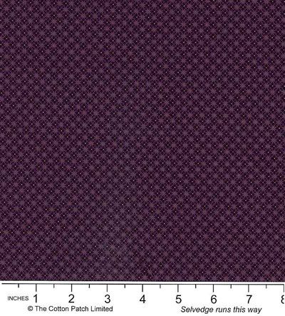 Floral Petites fabric: Gear Grid Purple