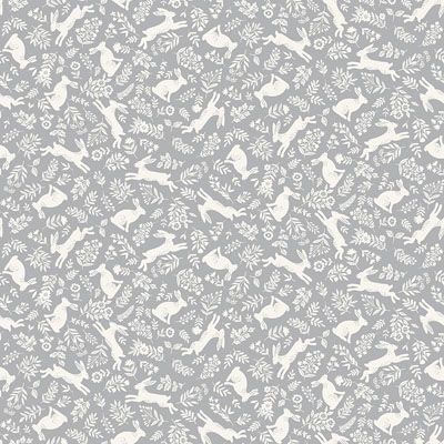 Foxwood Fabric Makower Bounding Bunnies Sand