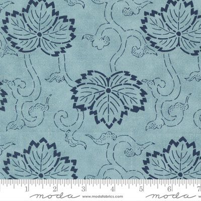 Indigo Blooming fabric: Hasu Water