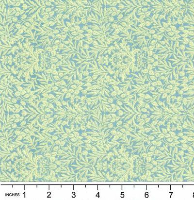 Country Coordinates fabric: Floral Damask Sky (per 1/4 metre)