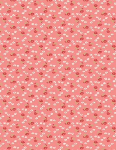 Sentiments fabric: Flowers Dark Pink