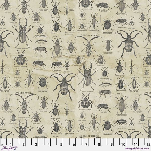 Tim Holtz Fabric: Eclectic Elements Laboratory, Specimen, neutral