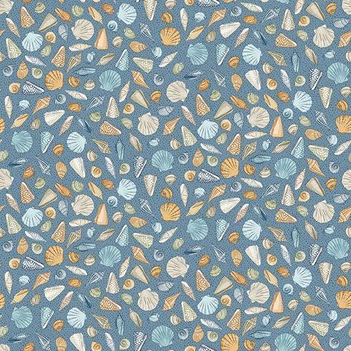 High Tide Fabric: Beachcomber, Mid Blue