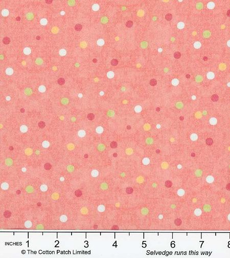 Spots and Dots fabric: Dots, Peach