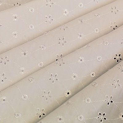 White Broderie Anglaise fabric (per 1/4 metre)