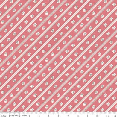 Sense and Sensibility Fabric Mrs Jennings Pink (per 1/4 metre)