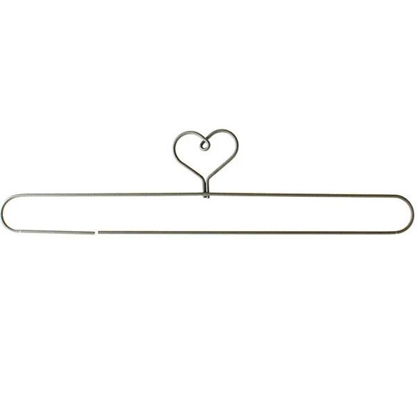 Wire Hanger  12' Heart with split bottom