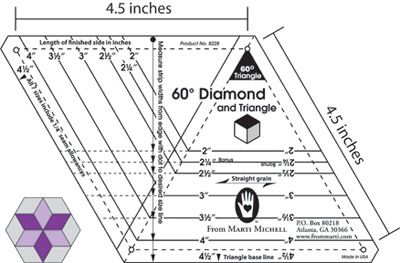 Marti Michell Onederful OnePatch 60 Degree Diamond and Triangle