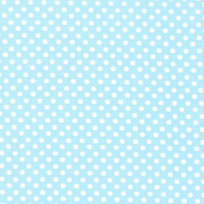 Colour Basic Polka Dots: Medium Spots Sky (per 1/4 metre)