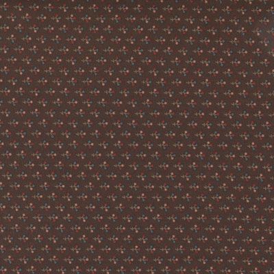 Country Browns fabric: Dot & Stem Dark Brown (per 1/4 metre)