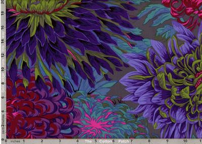 Philip Jacobs Fabric Japanese Chrysanthemum Antique