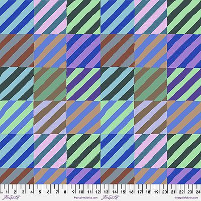 Kaffe Fassett Collective Fabric: Regimental Ties Blue (per 1/4 metre)