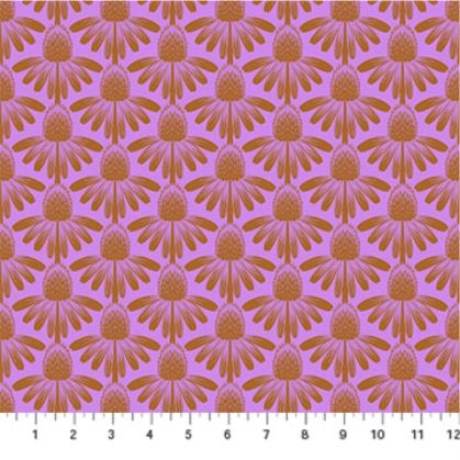 Indelible fabric: Echinacea, Vintage Pink