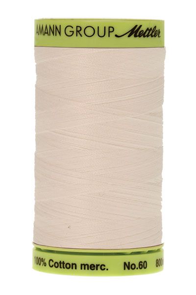 Mettler 60 Cotton Thread 800m 3000 Off White