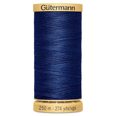 Gutermann Natural Cotton 50 Weight Thread 250m 5123 Navy