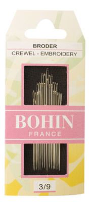 Bohin Embroidery Needles Assorted Sizes 3 to 9