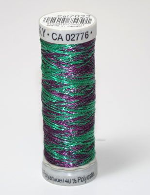 Gutermann Sulky Metallic Thread: Jade/Purple 7022