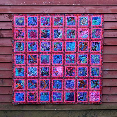 Kaffe Collective Red Jewel Frames Quilt Kit