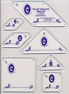 Marti Michell Templates  45° Diamond Basic. Set E