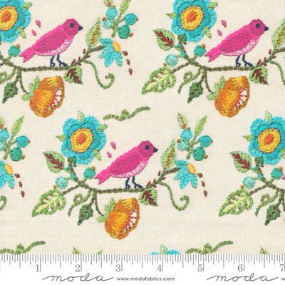 Vintage Soul fabric Moda:  Bird Stitch Cloud