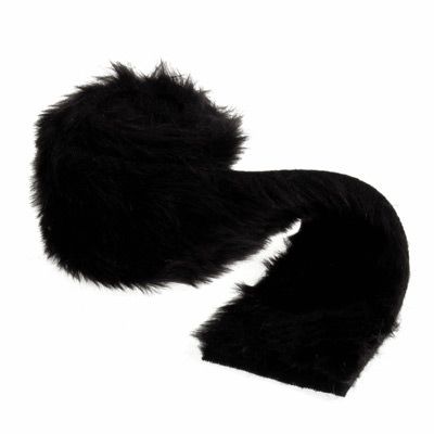 Faux Fur Trim Black