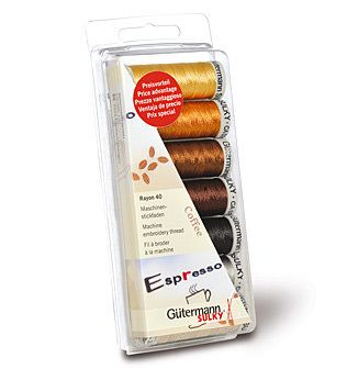 Gutermann Sulky Rayon 40 Coffee Thread Pack