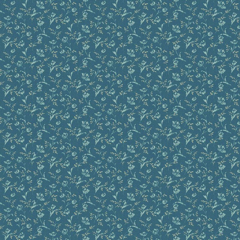 Lighthouse Blue fabric: Bindweed, Lakefront