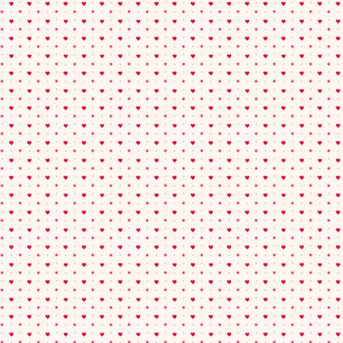 Heart and Soul fabrics: Mini Hearts, White